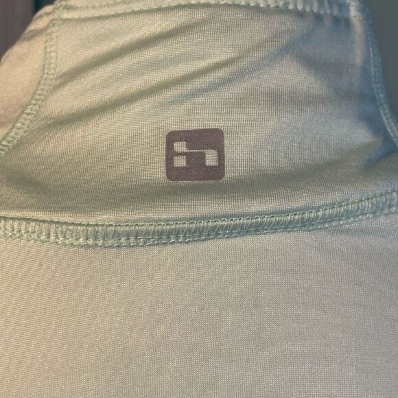 Hind Athletic Tech 1/2 Zip Shirt Jacket Mint Green Knit Long Sleeve Off-Center S - Picture 5 of 9